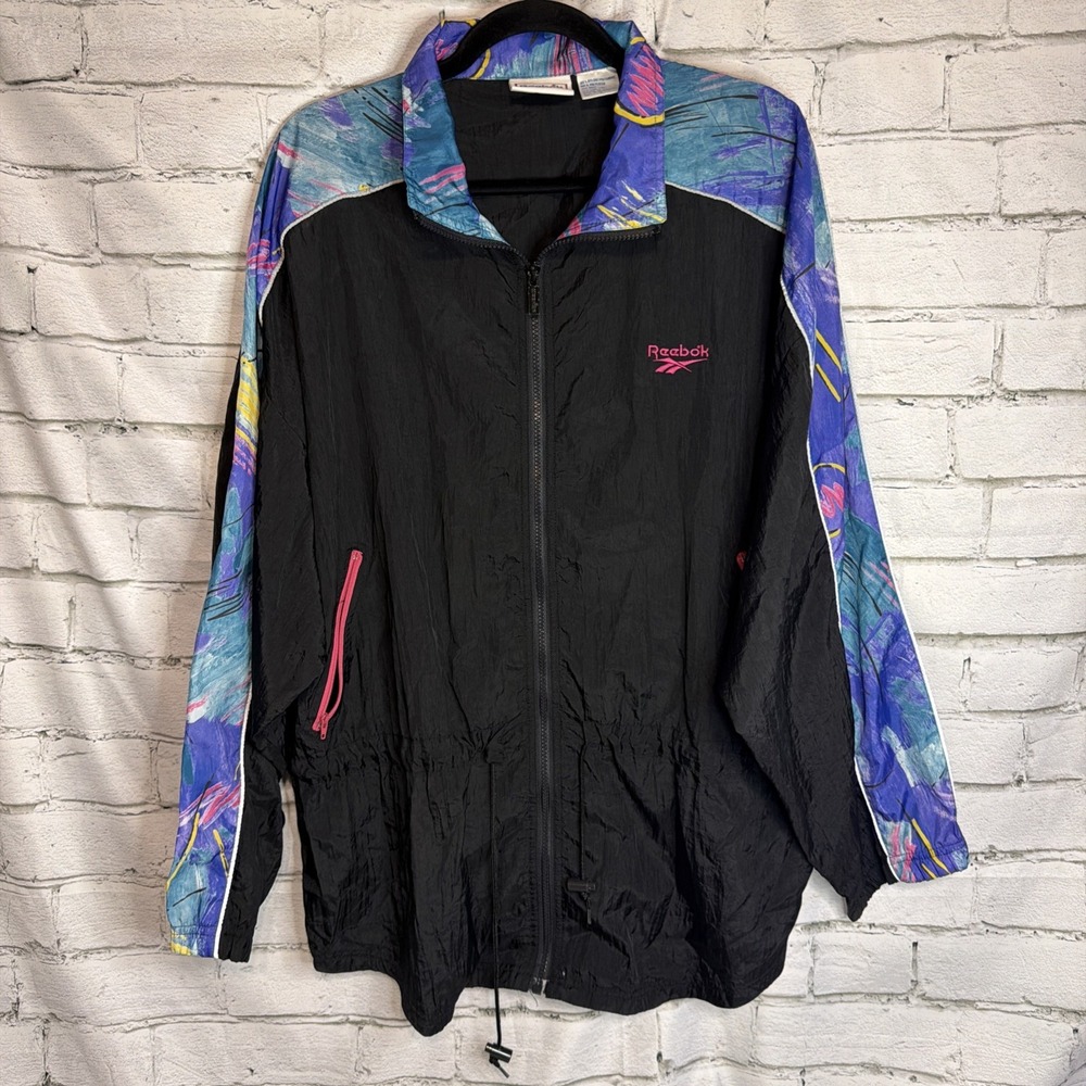 Vintage Reebok Jacket Windbreaker Full Zip - Size Large